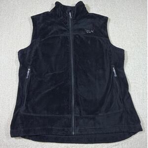 Mountain Hardwear Women XL Black Plush Zip Up Vest Lightweight Outdoor Layer